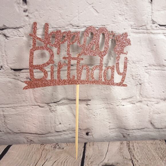 Happy 20th Birthday Cake Topper - Picture 2 of 2